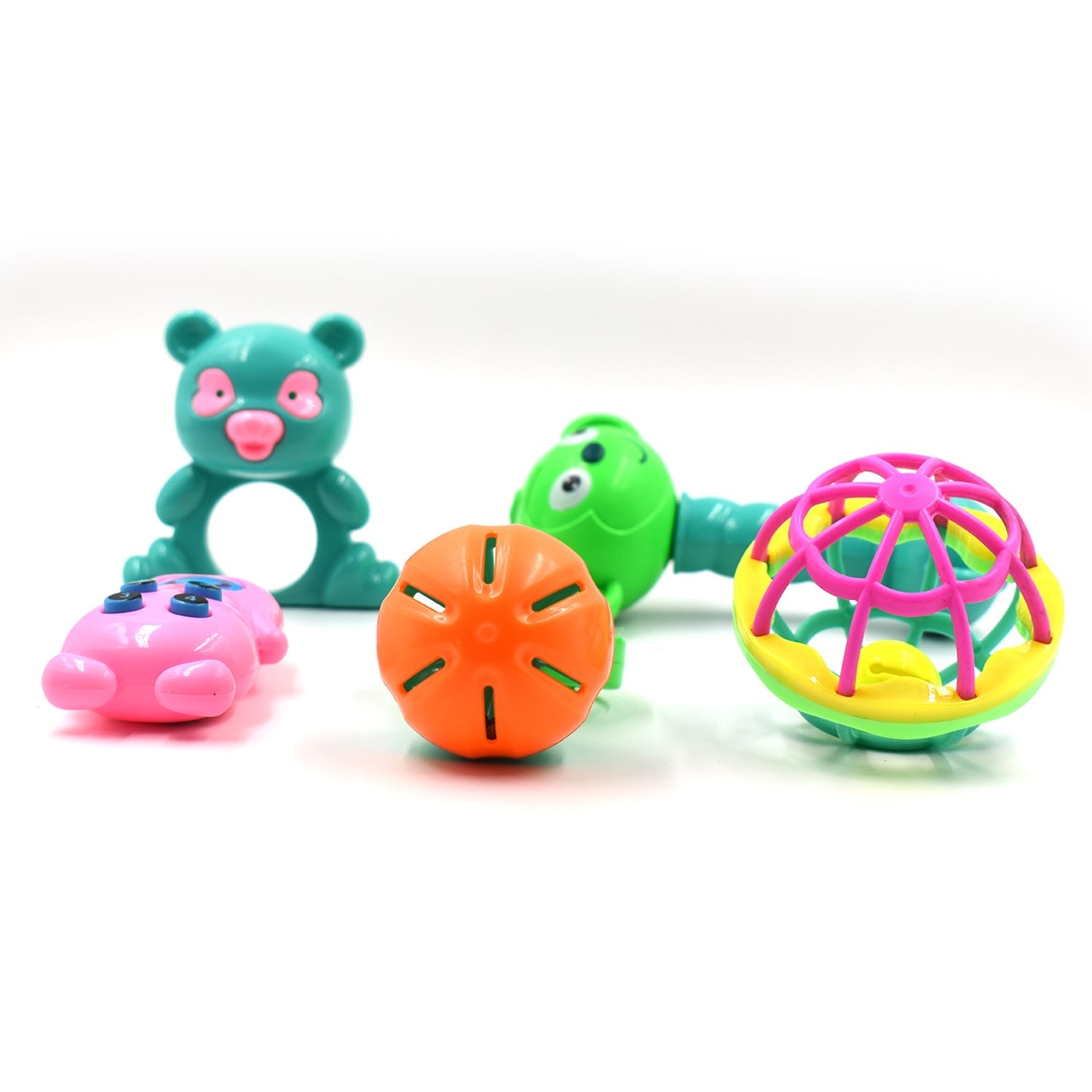 1938 AT38 5Pc Rattles Baby Toy and game for kids and babies for playing and enjoying purposes. 1938 AT38 5Pc Rattles Baby Toy and game for kids and babies for playing and enjoying purposes.